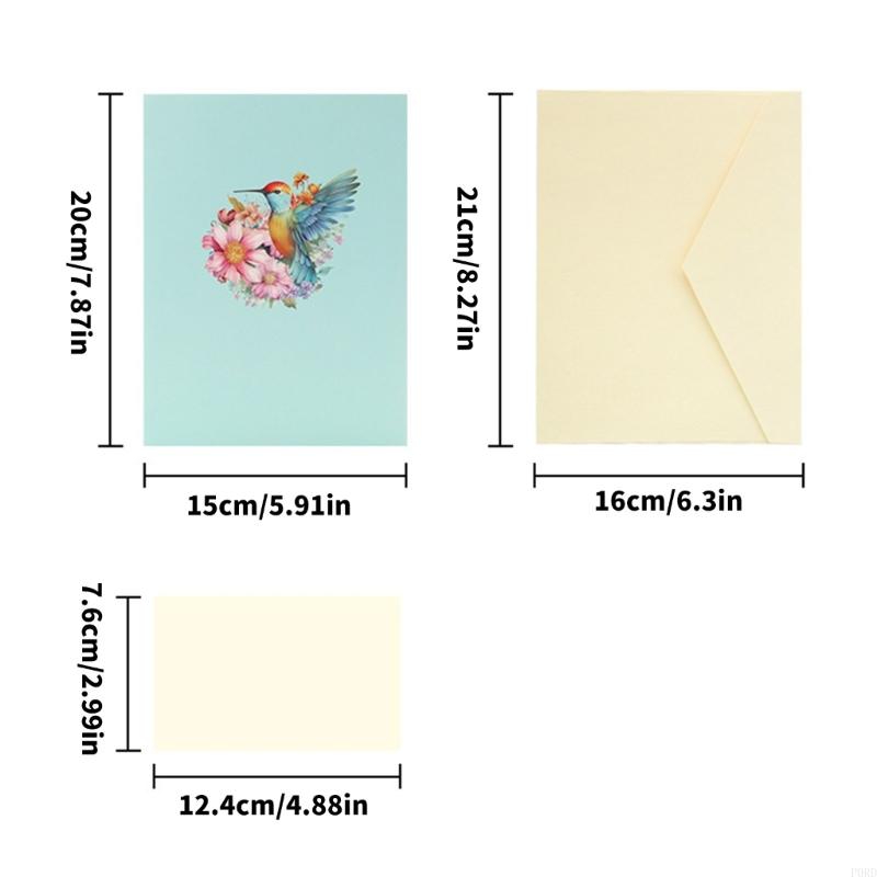 Hummingbird 3D Popup Card - Perfect for Love & Thanks