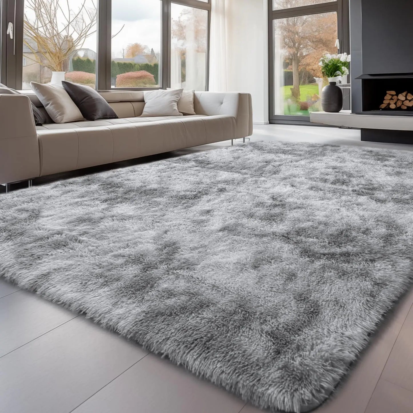 Sour Lemon Shaggy Rug - Plush, Non-Slip, Easy Clean - 3 Sizes
