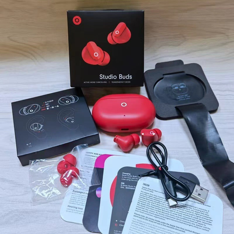 True Wireless Studio Buds: Bluetooth Noise Canceling Headset