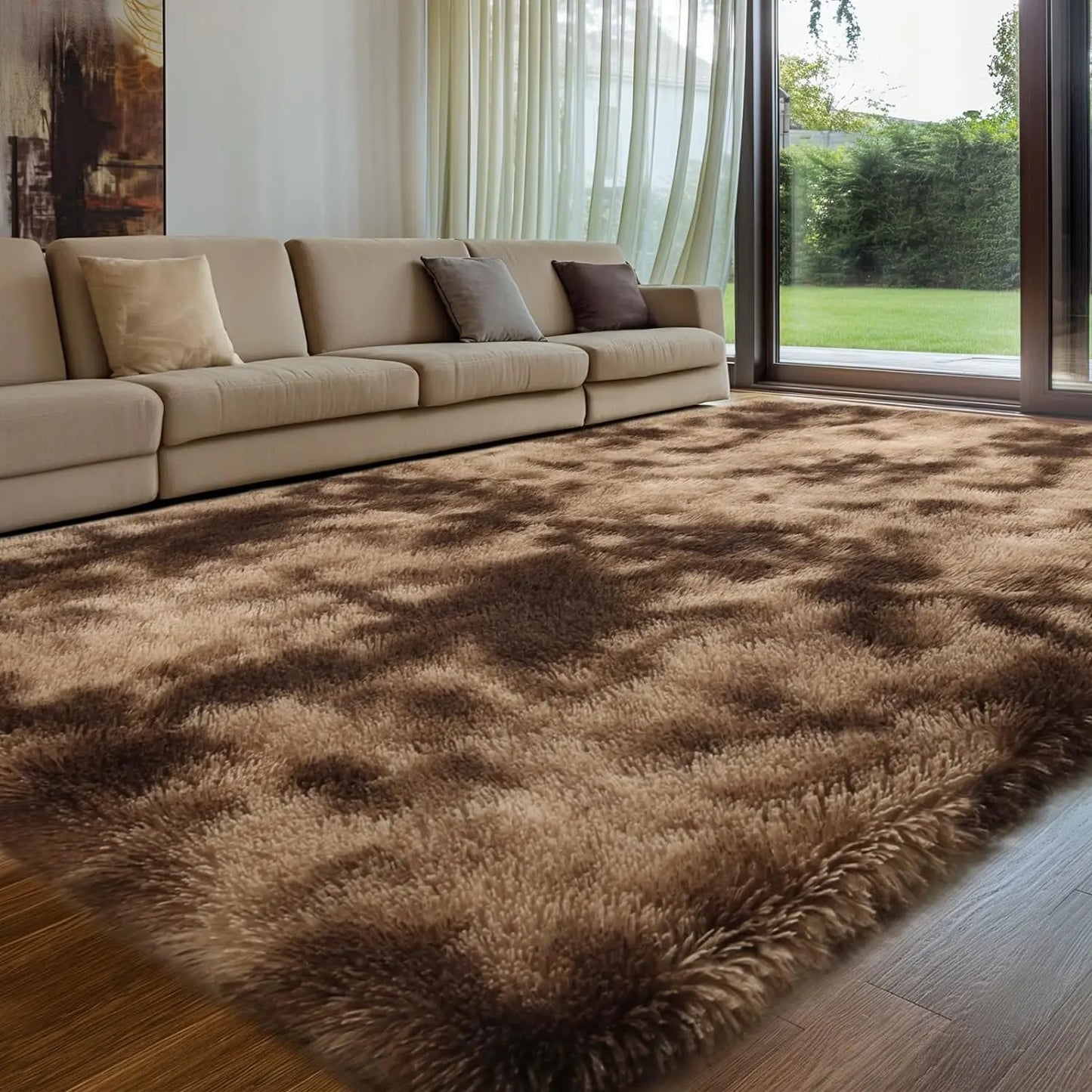 Sour Lemon Shaggy Rug - Plush, Non-Slip, Easy Clean - 3 Sizes