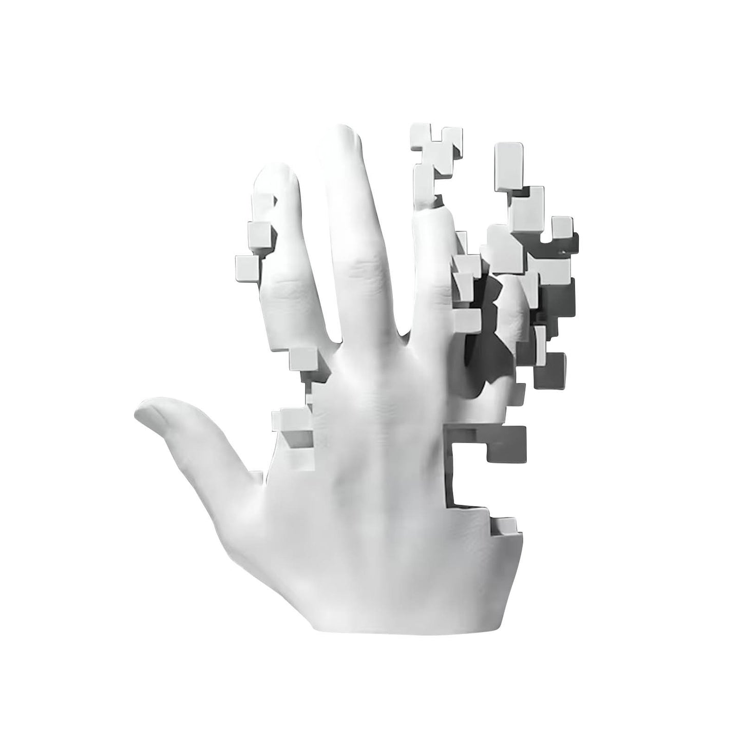 Abstract Resin Hand Sculpture - Vintage Living Room Decor