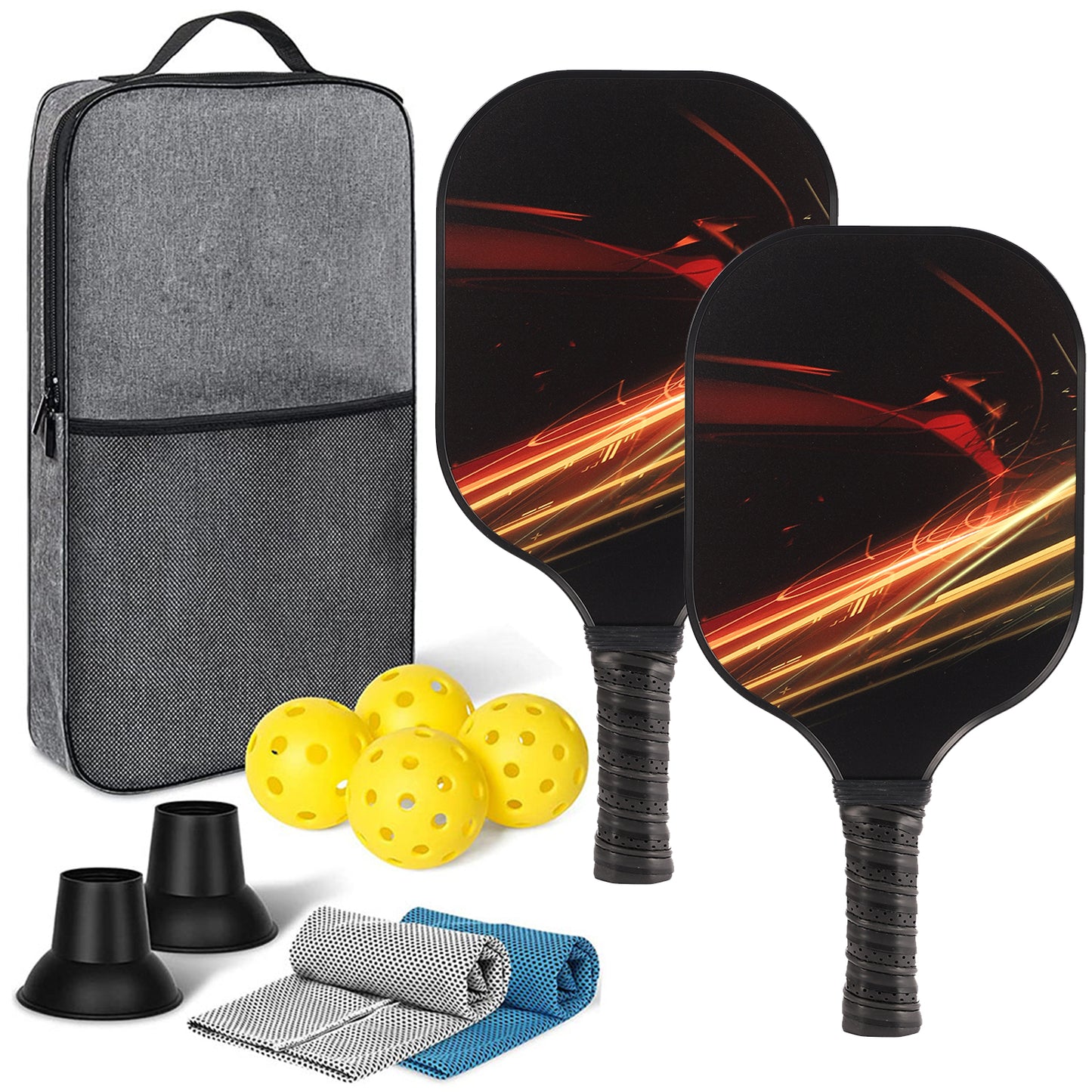 Graphite Pickleball Paddle Set - USAPA Approved for Outdoor Play