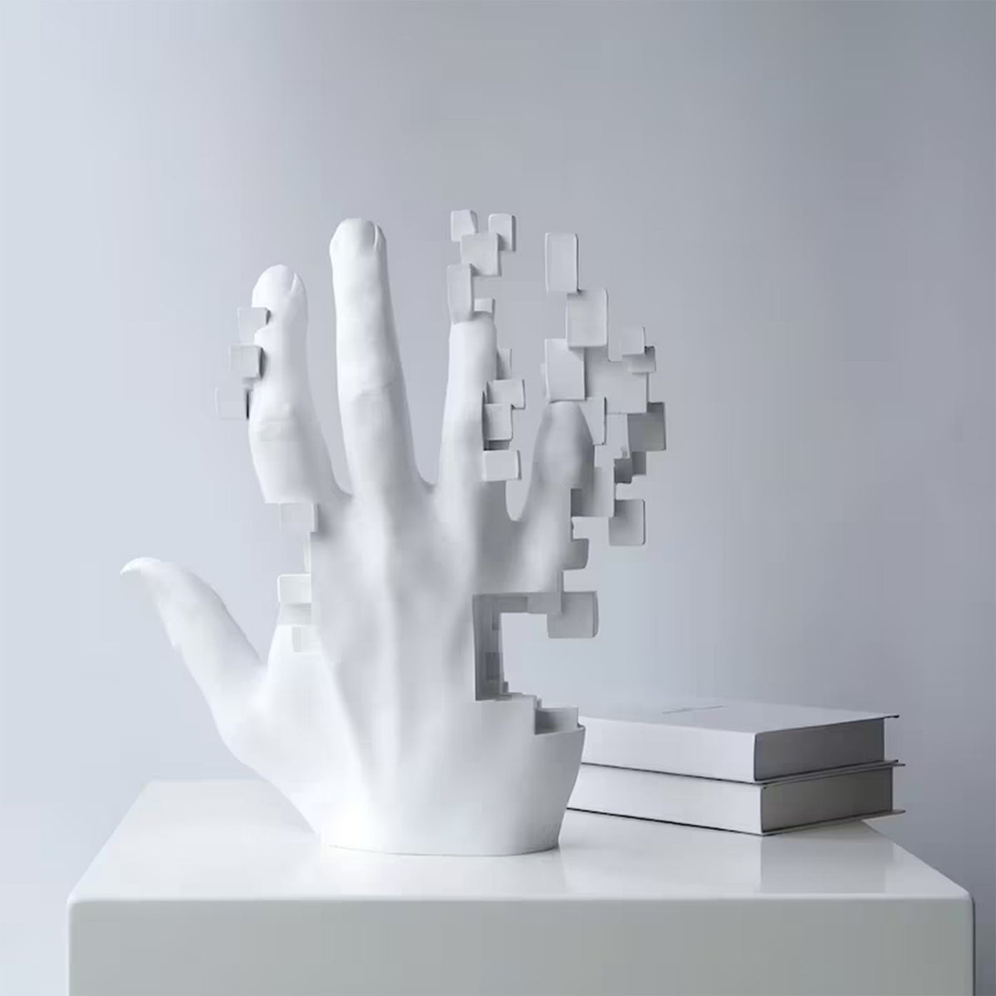 Abstract Resin Hand Sculpture - Vintage Living Room Decor