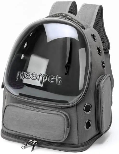 Space Capsule Cat Backpack: Transparent, Double Shoulder