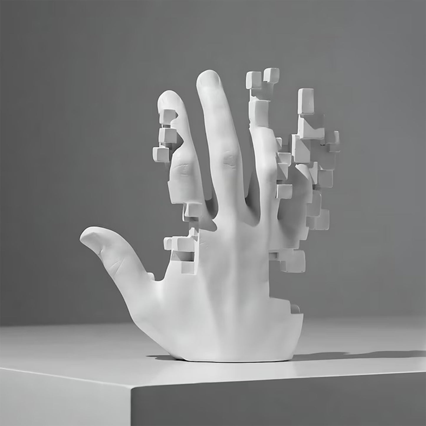 Abstract Resin Hand Sculpture - Vintage Living Room Decor