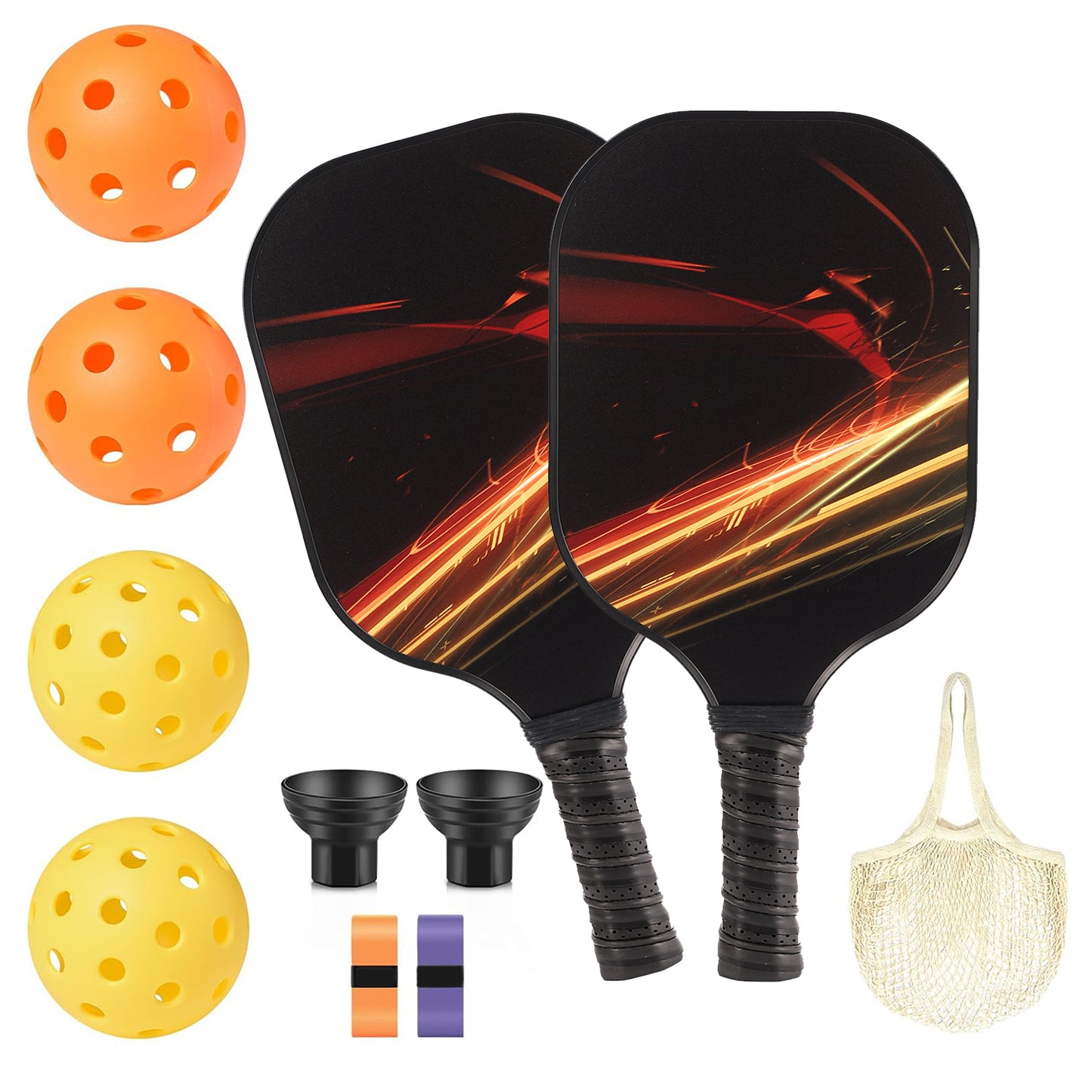 Graphite Pickleball Paddle Set - USAPA Approved for Outdoor Play