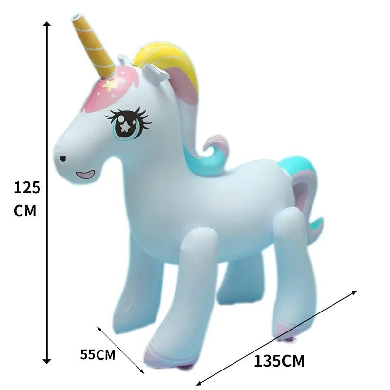 Giant Unicorn Inflatable Spray Water Toy - Summer Fun for Everyone!