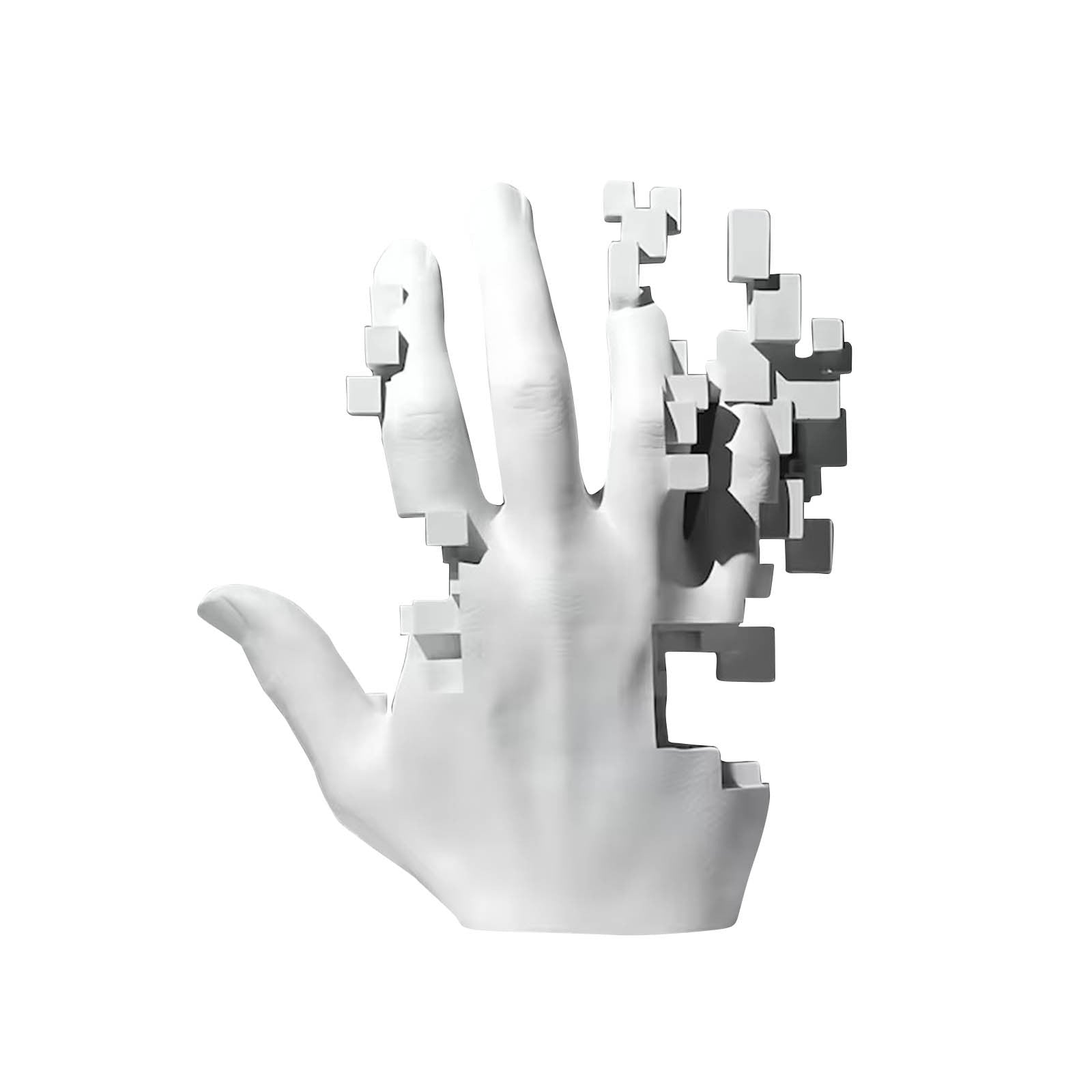 Abstract Resin Hand Sculpture - Vintage Living Room Decor