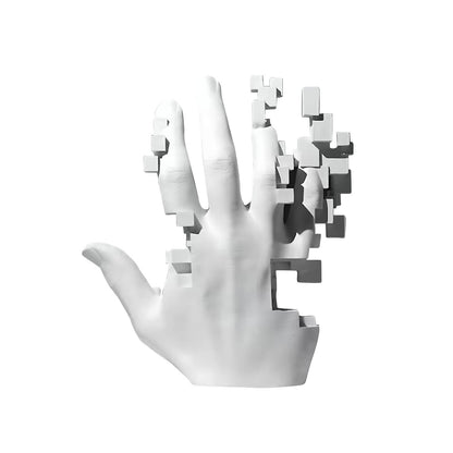 Abstract Resin Hand Sculpture - Vintage Living Room Decor