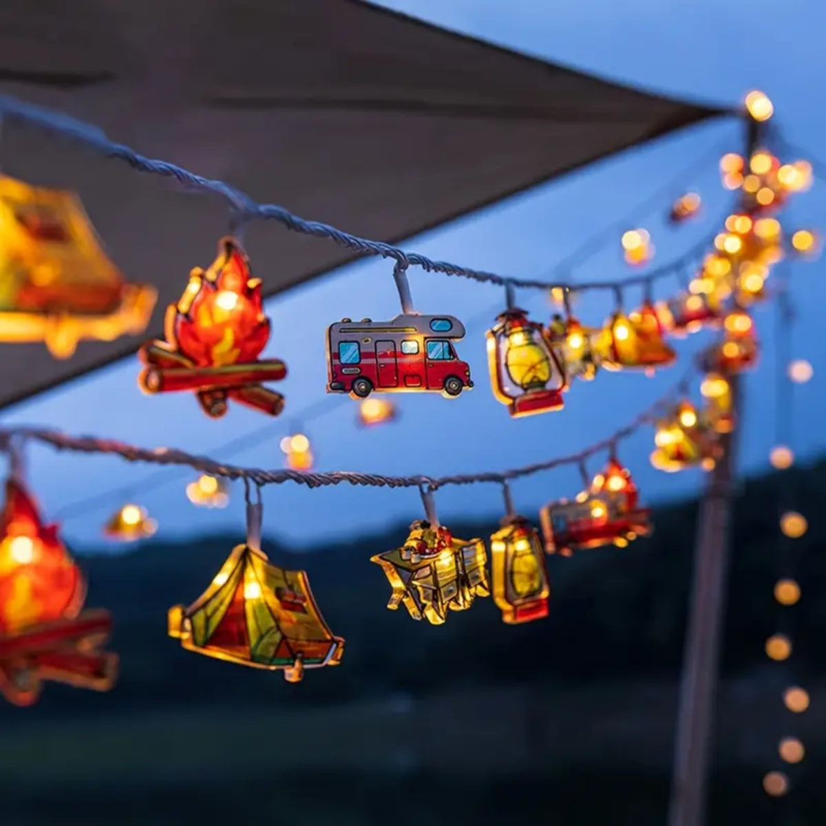 Camping LED String Lights - Decorative Outdoor Fairy Lamp