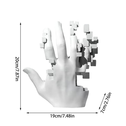 Abstract Resin Hand Sculpture - Vintage Living Room Decor