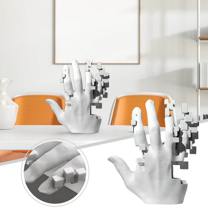 Abstract Resin Hand Sculpture - Vintage Living Room Decor